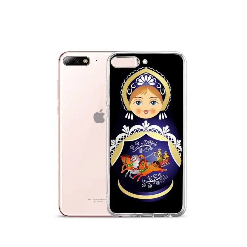 

Russian matryoshka Dolls cute girl Phone Case Transparent for iPhone Samsung A S 11 12 6 7 8 9 10 20 Pro X XS Max XR Plus lite