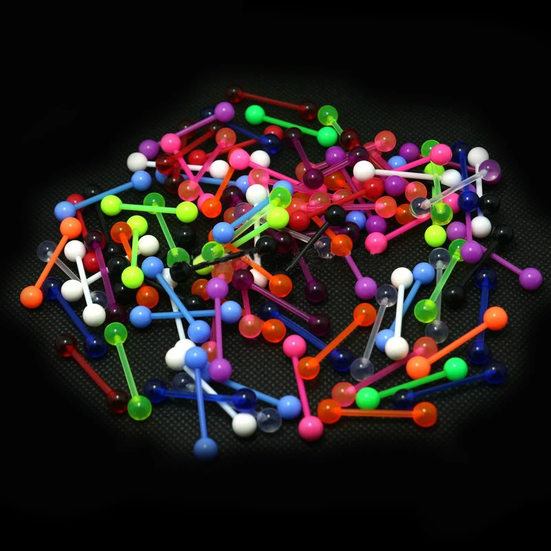 

Пирсинг в виде штанги, из акрила, в стиле панк, 10 шт.