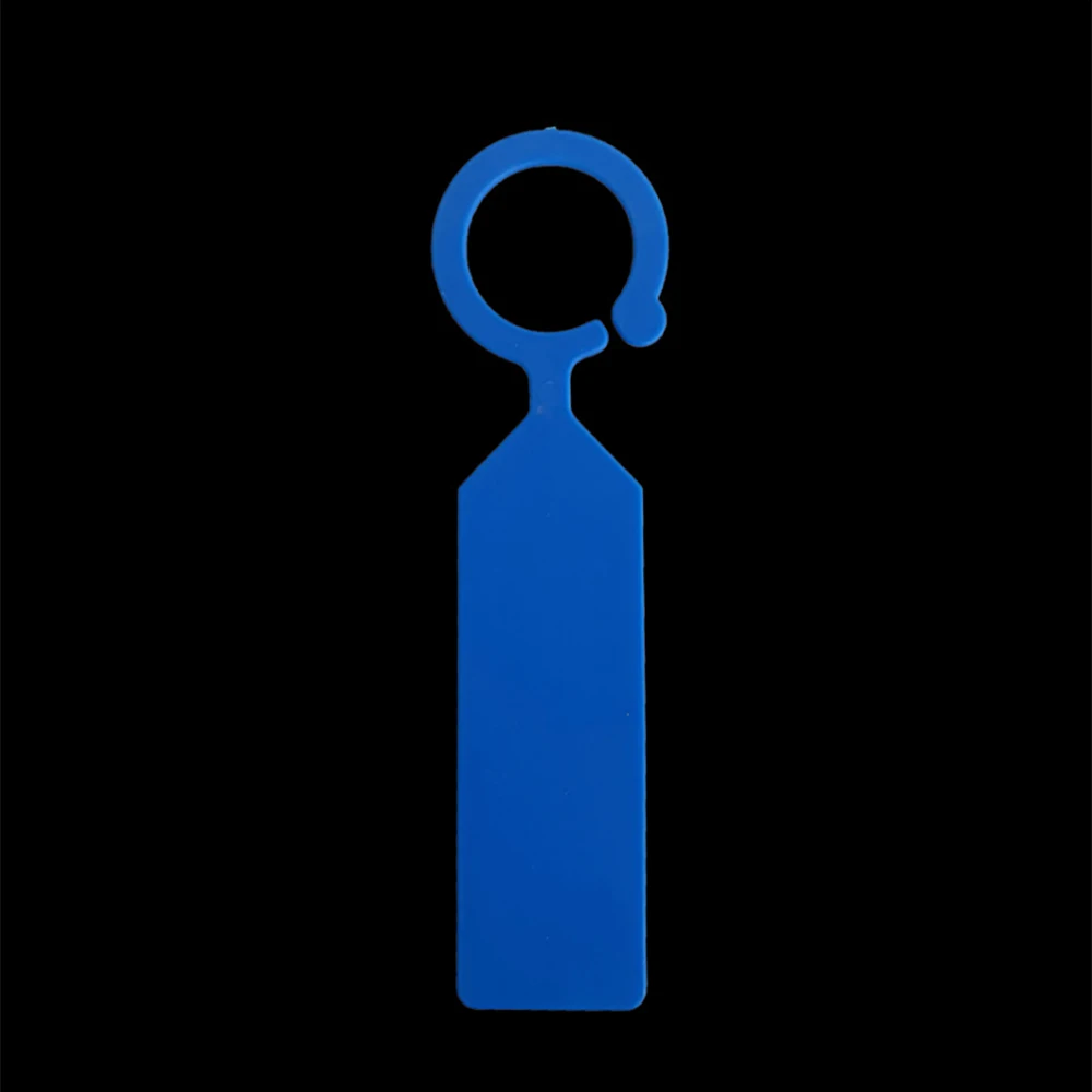 Blue 50 шт. пластиковые этикетки растений цветные детские садовые висячее растение бирки повторно используемые маркеры для растений Крюк Дерево Бирки(7 цветов - Цвет: Blue