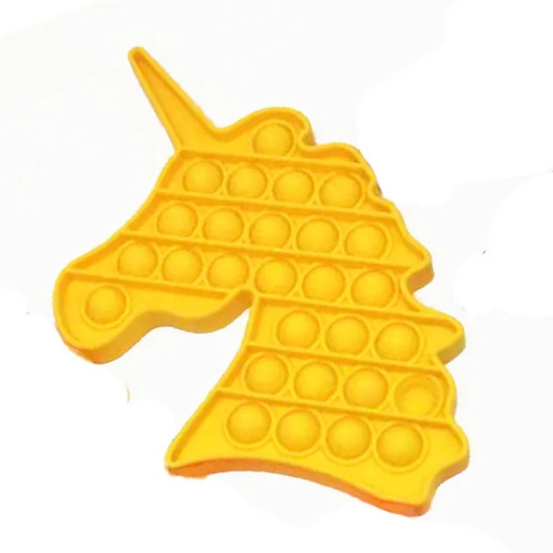 

Rainbow Unicorn Poppet Fidget Push Pop Bubble Sensory Toy Silicone Anxiety Stress Relief Adult Children Sensory Toy Game