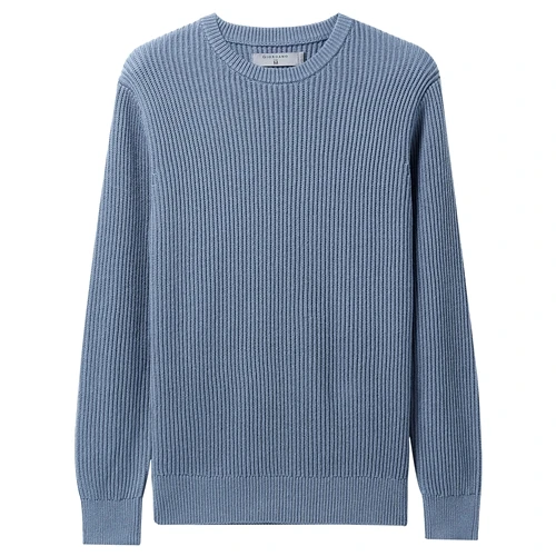 05Blue Giordano мужской вязаный джемпер с круглым вырезом под шею и длинными рукавами, имеет несколько цветовых решений - Цвет: 05Blue