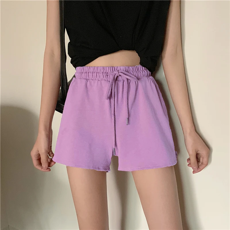 3 Sizes 5 Colors Simple Sport Solid Fashion Women Shorts Casual All Match Female 2021 New Arrival Spring Shorts