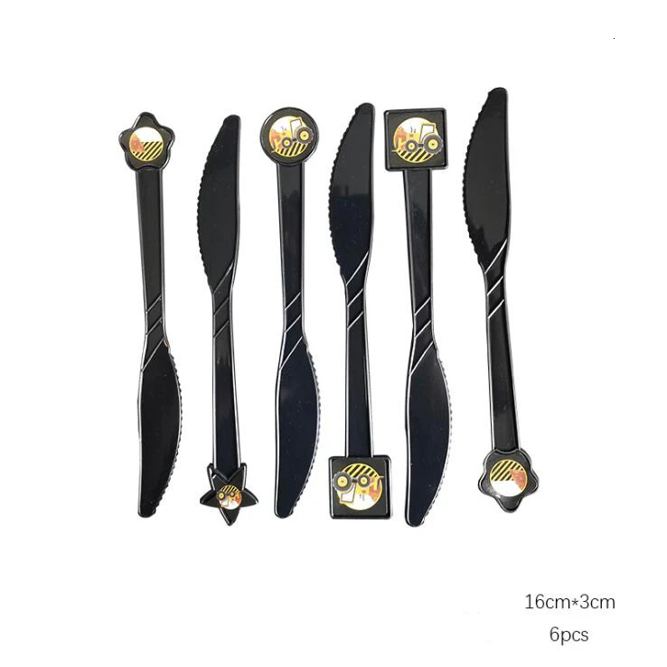 6pcs Knife 1 комплект строительный трактор шар экскаватор воздушные надувные воздушные шары грузовик автомобиль Беби Шауэр детский день рожденья для мальчиков поставки - Цвет: 6pcs Knife