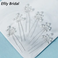 handmade 6pcslot pearl hair forks clips for women wedding accessories hairpins party hair jewelry bride headpiece bridesmaid