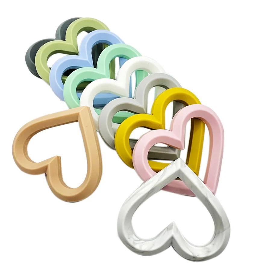 Kralen-Accesorios de silicona de grado alimenticio para beb&eacute;, amuleto de silicona de grado alimenticio, venta al por mayor, 10/20 Uds.-4