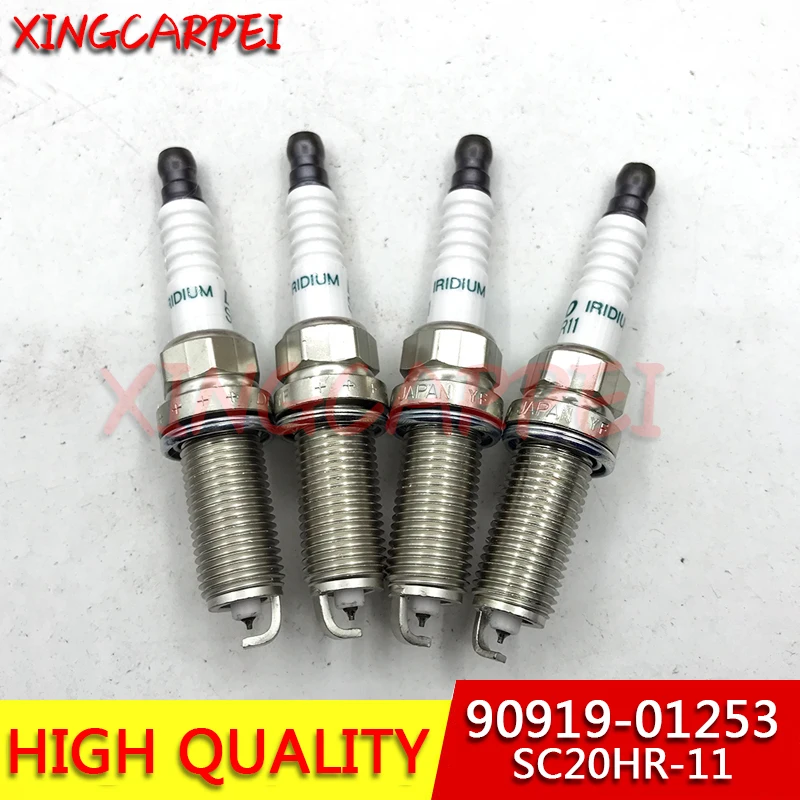 Новинка 90919 01253 SC20HR 11 Iridium Свеча зажигания для Toyota Corolla Matrix Scion Lexus Yaris 4 шт./лот