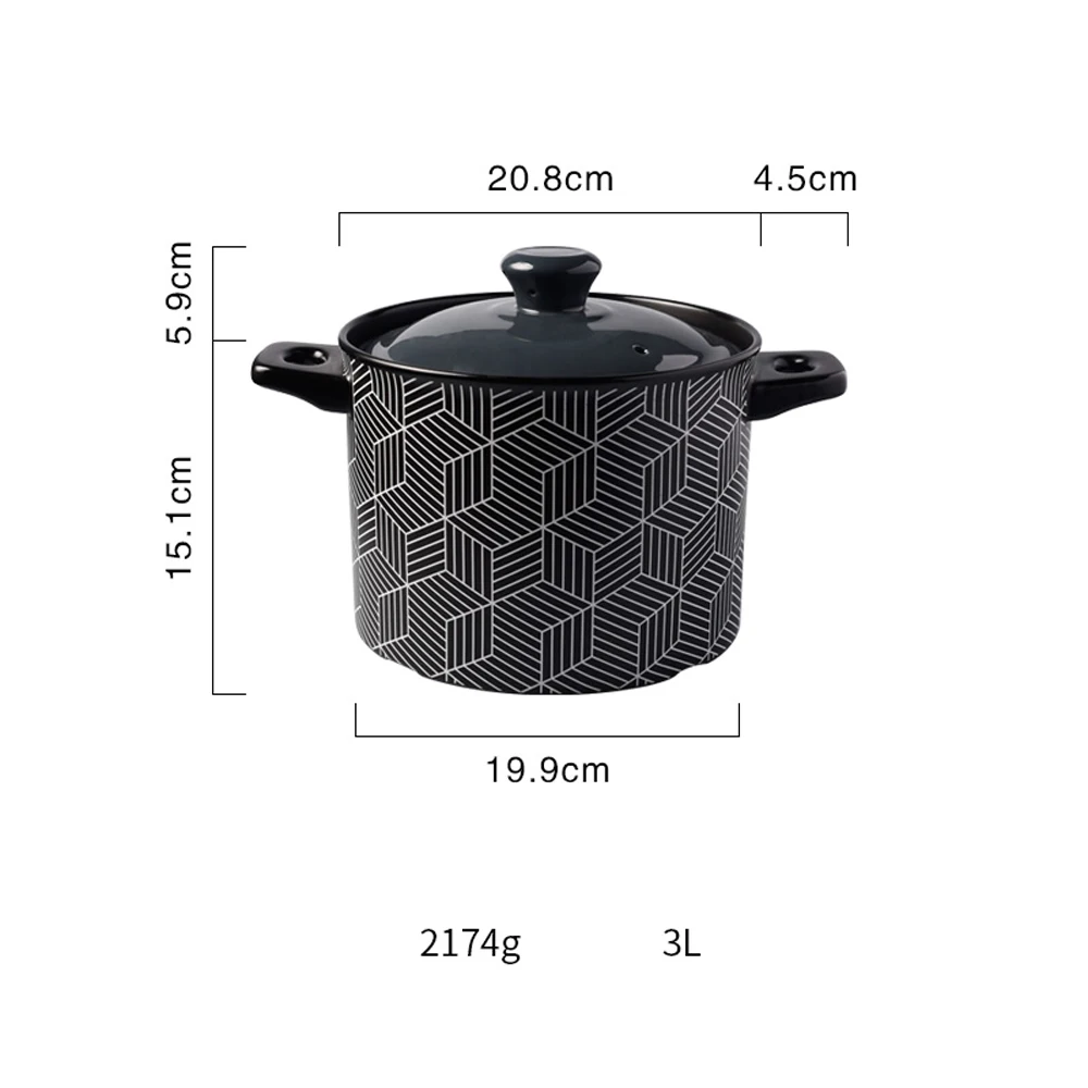 Кастрюля Taji кастрюля домашняя керамическая для супа и каши риса газовая