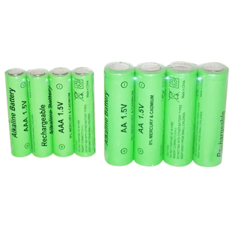 RISE 9Pcs 1 5 в перезаряжаемая Aa батарея Aaa Щелочная 2000 3000 мАч фонарь для игрушек Часы MP3
