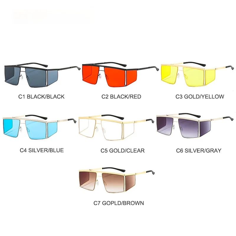 Очки солнцезащитные для мужчин и женщин UV 400 квадратные модные с защитой от