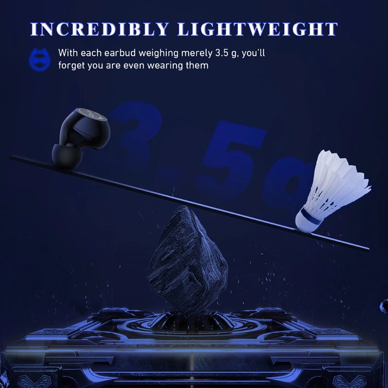 

Наушники Bluetooth-совместимые наушники емкостью 350 мАч с зарядным футляром маленькие Наборы удобны для длительного использования