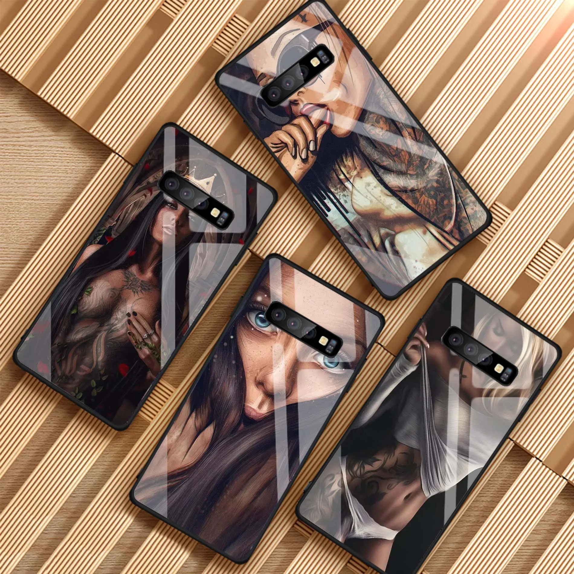 Защитный чехол из закаленного стекла для Samsung Galaxy S8 S9 S10 Note 8 9 A6 A7 J6 J8 Plus|Бамперы| |