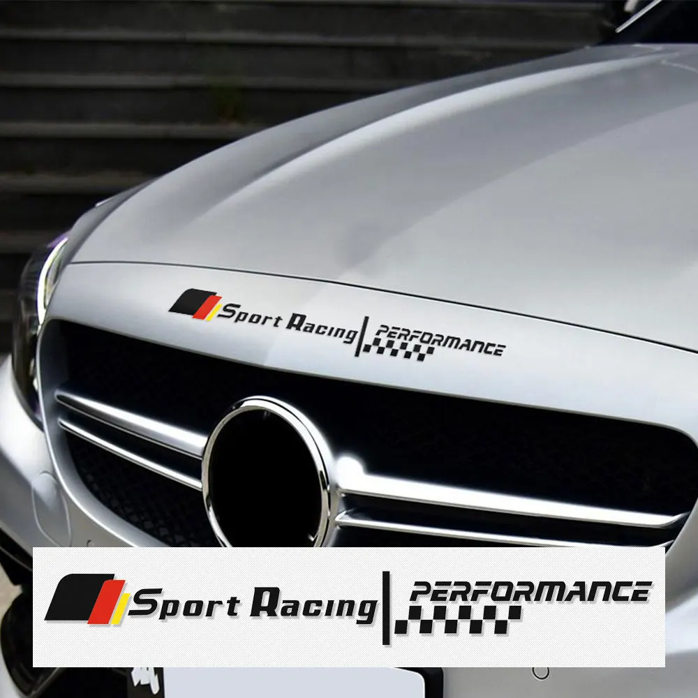DSYCAR 2 шт. автомобильные спортивные гоночные стикеры крышка капота двигателя s