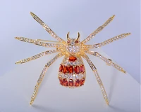 cute crystal cubic zirconia red spider brooch broach pin pendant women jewelry accessories xr04827