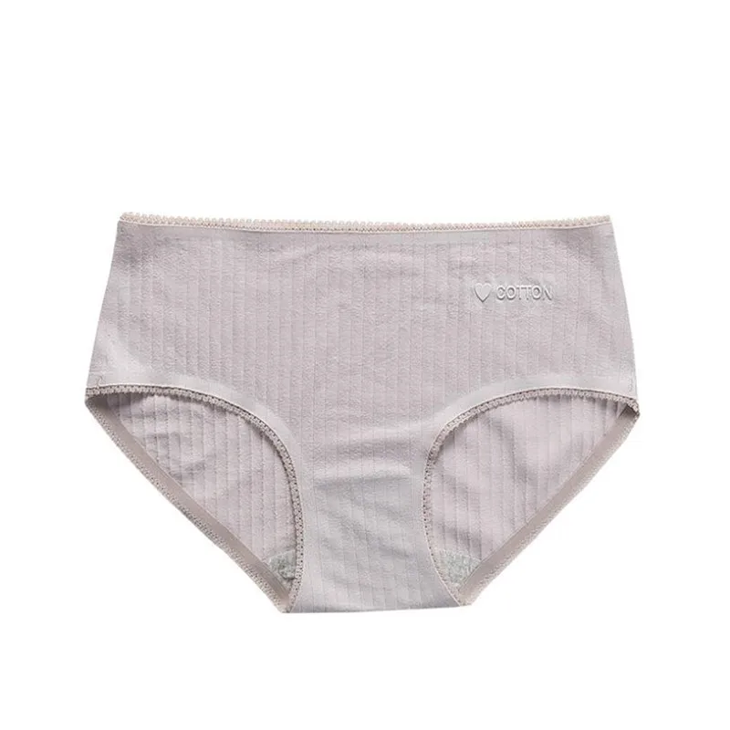 Серый M-xl женские трусики хлопковые Бесшовные дышащие трусы женские и Женские однотонные Нижнее белье Женские Большие размеры - Цвет: Серый