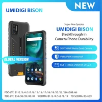 UMIDIGI BISON Smartphone IP68 IP69K Waterproof Rugged Phone 6GB 128GB NFC Android 48MP Matrix Quad Camera 6 3 FHD Display
