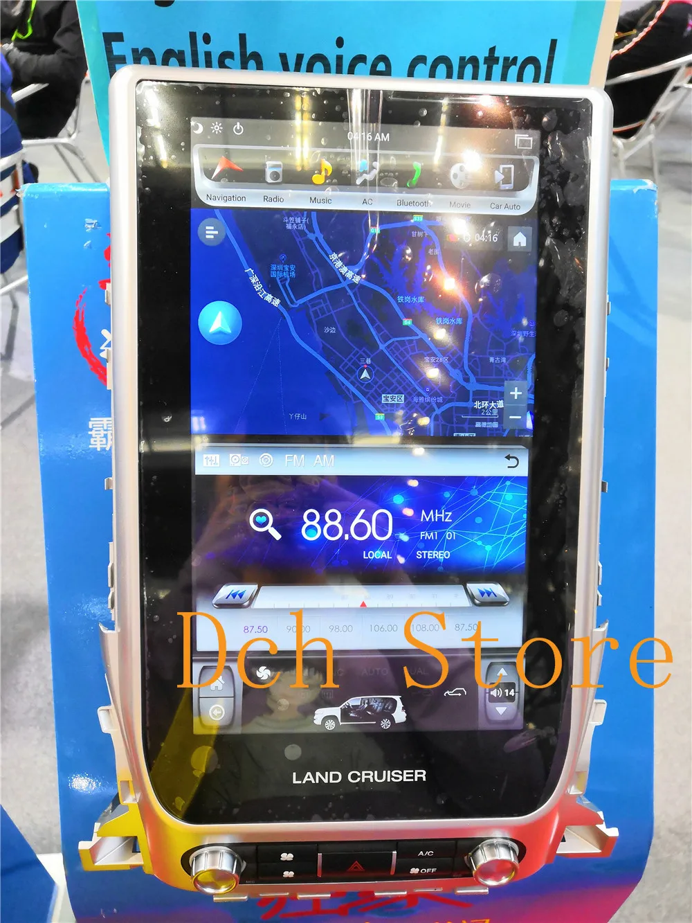 Вертикальный автомобильный DVD GPS навигатор в стиле Тесла 14 дюймов Android радио для