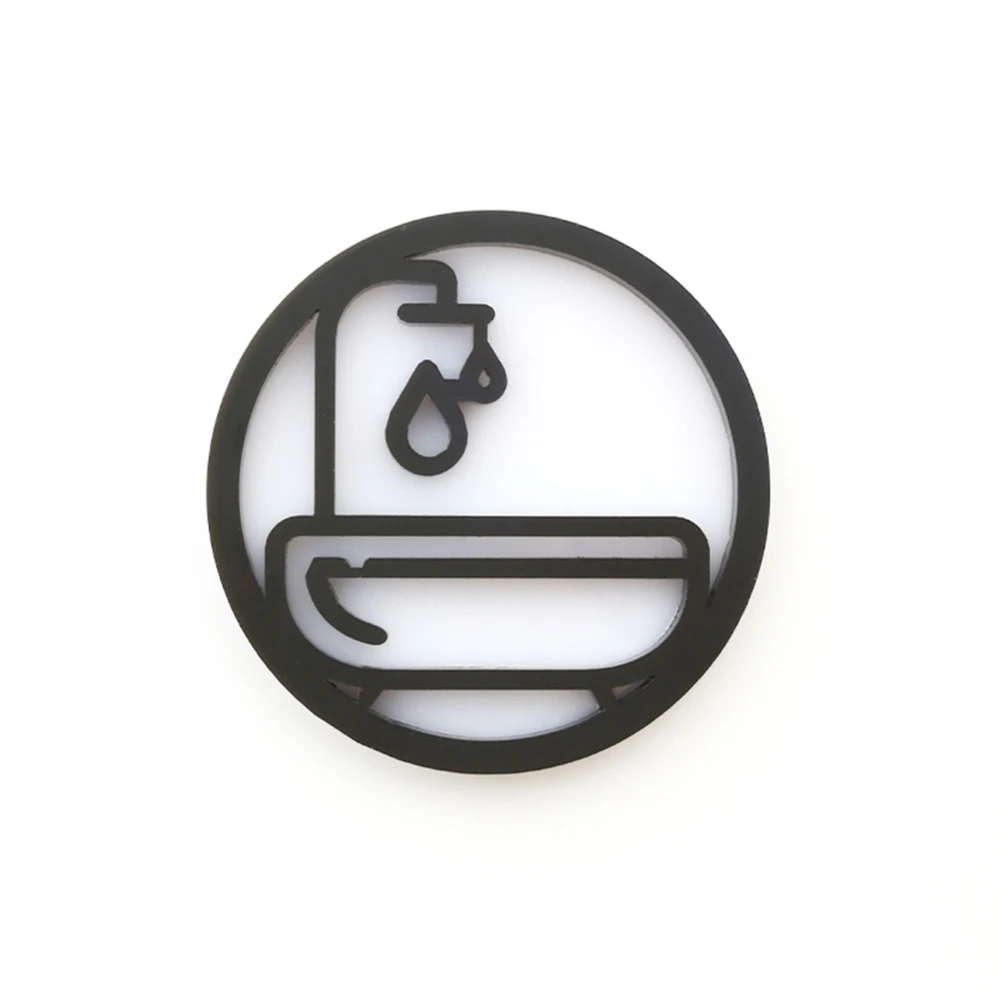 

3d Round Shower Room Shower Room Bath Bathroom Shower Reminder Three-dimensional Signage Sign