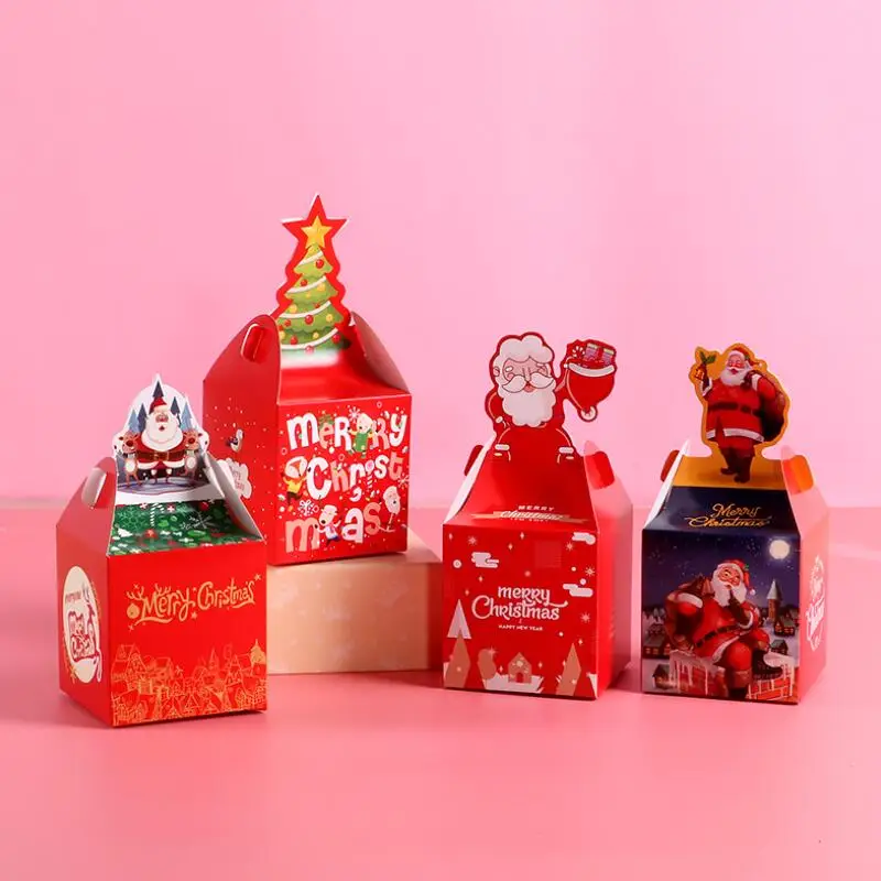 

30pcs/lot New Christmas Gift Box Three-dimensional Christmas Element Paper Folding Box Christmas Candy Box