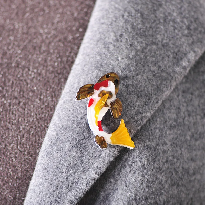 Мужская/Женская/Детская Брошь с рыбой FUNMOR значок животным из акриловой смолы