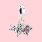 Женский браслет из серебра 2021 пробы, с самолетом