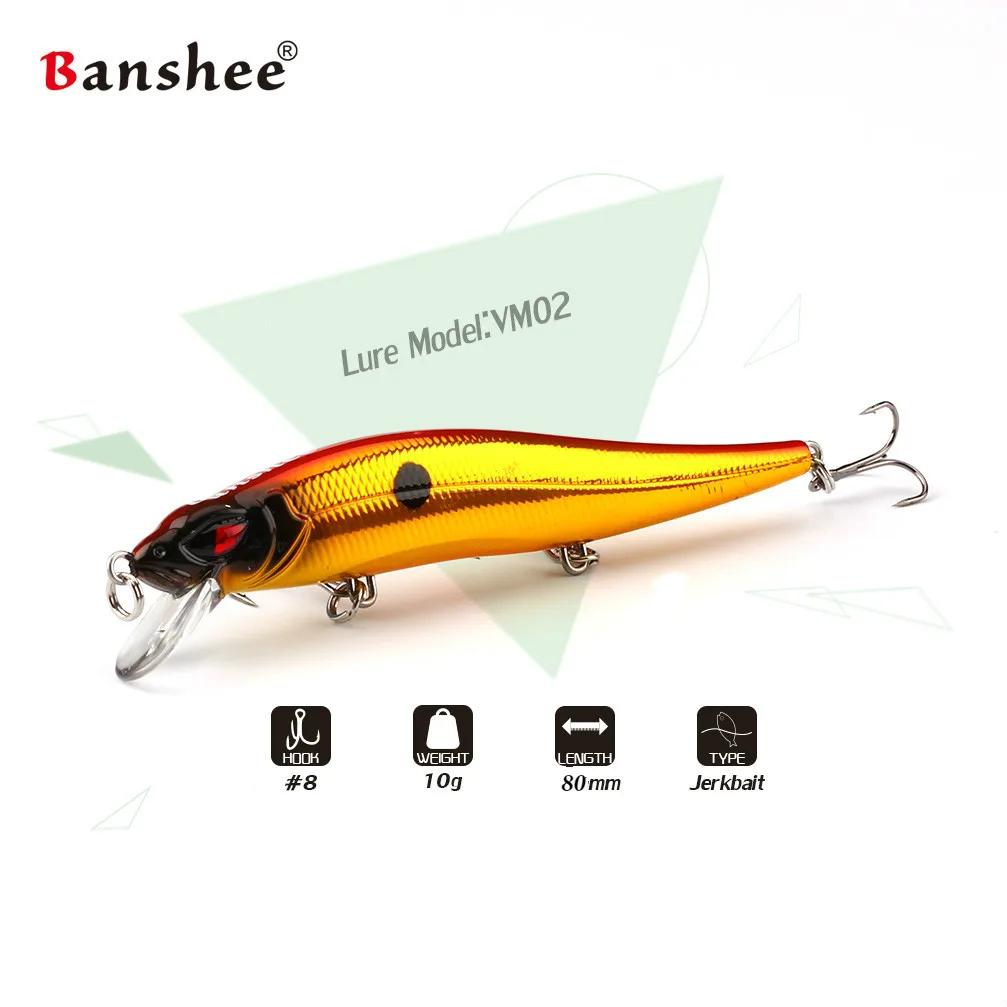 Banshee дайвинг с неглубоким погружением Jerkbait искусственная приманка для ловли