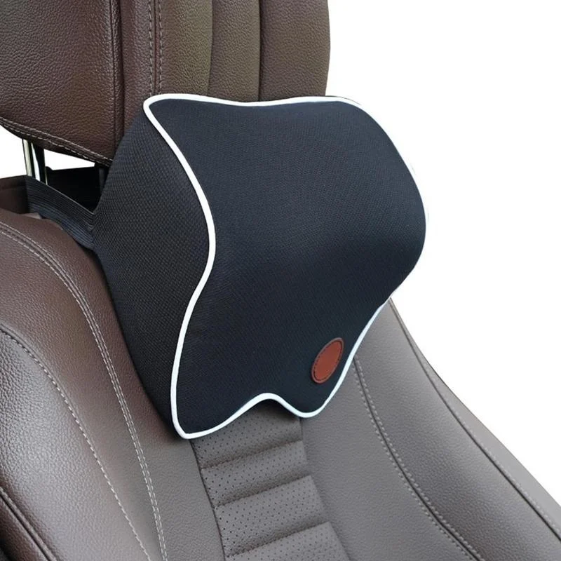 

Car Seat Headrest Pad Memory Foam Travel Head Neck Rest Cushion Auto Mesh Pillow