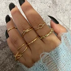 Набор Колец женских винтажных с цирконом, модные ювелирные украшения, аксессуары вечерние ринки и свадьбы, 8 шт.