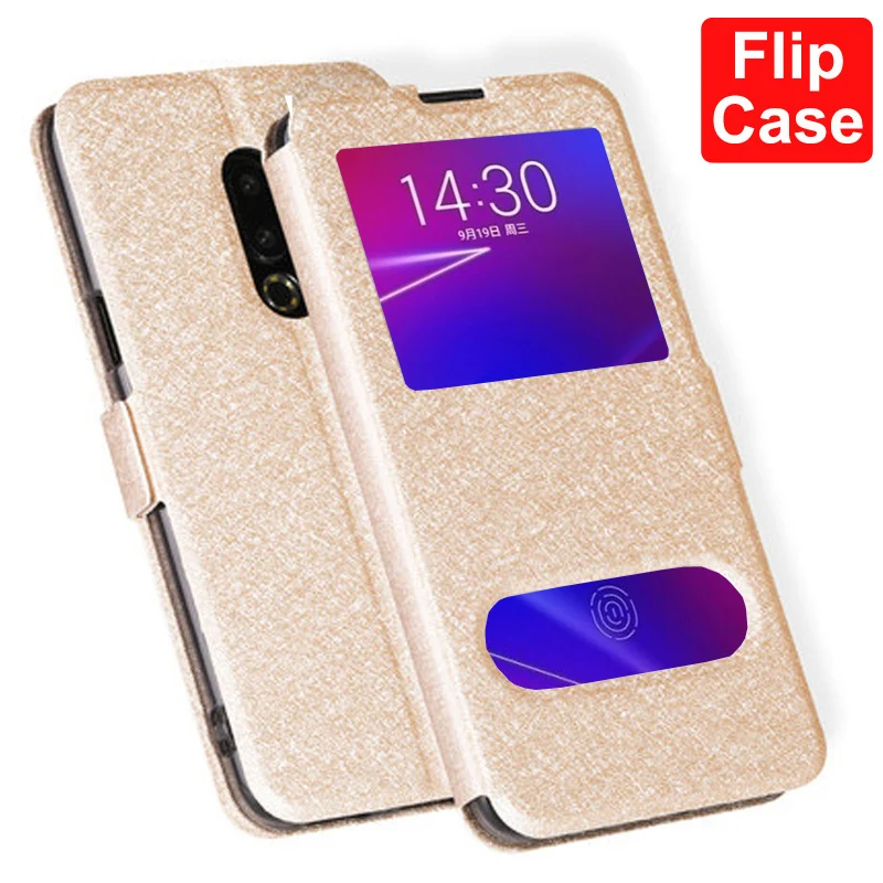 Чехол с окошком для Meizu 16X, чехол для Meizu 16X M872Q M872H, кожаный откидной Чехол для телефона Meizu 16 X, задний чехол s для meizu 16, чехол