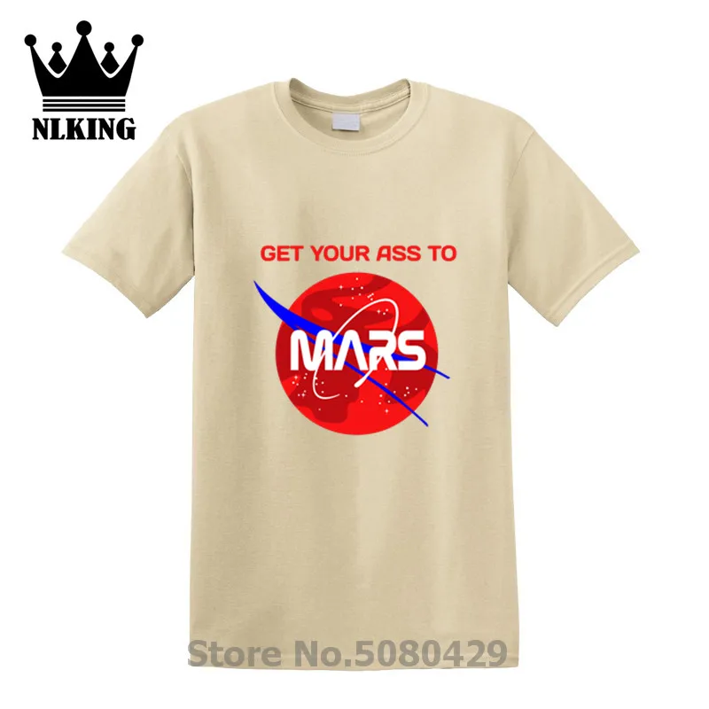 Забавная футболка в стиле юмора из ануса к Марсу Мужская с дизайном Mars футболки