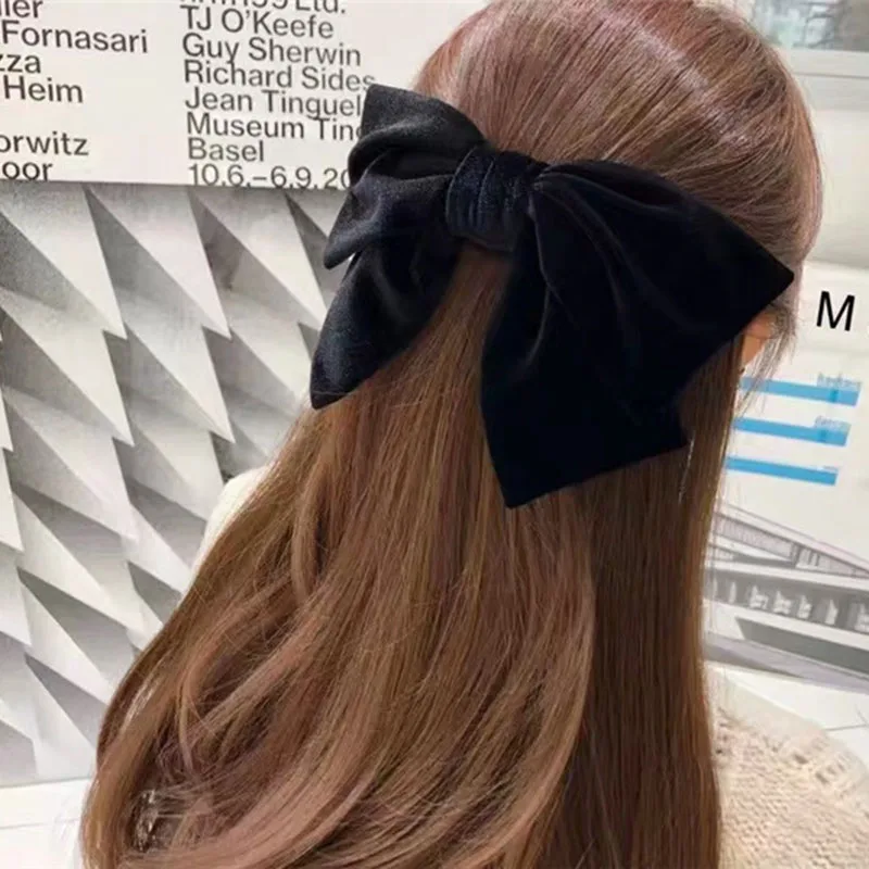 Бархатный зажим для волос MAXSITI U с бантом аксессуары на спине боковая заколка