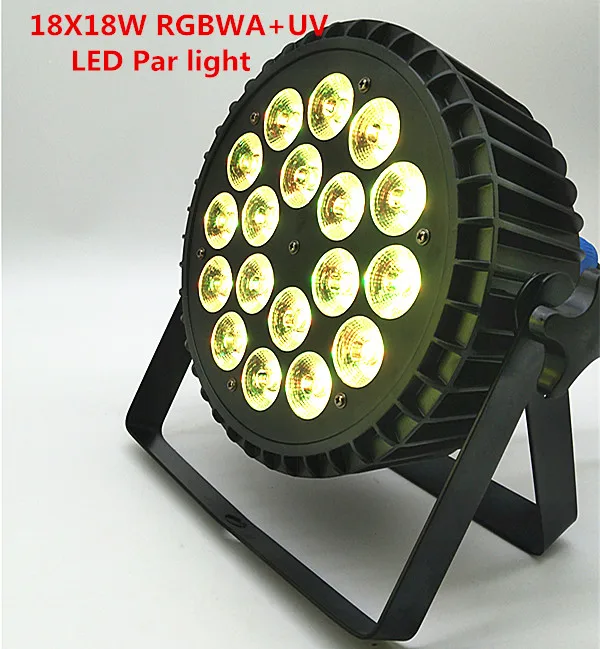 4 шт. 18x18 Вт 6в1 LED Par Light RGBWA UV полноцветная панель света dmx512 сценический свет KTV диско