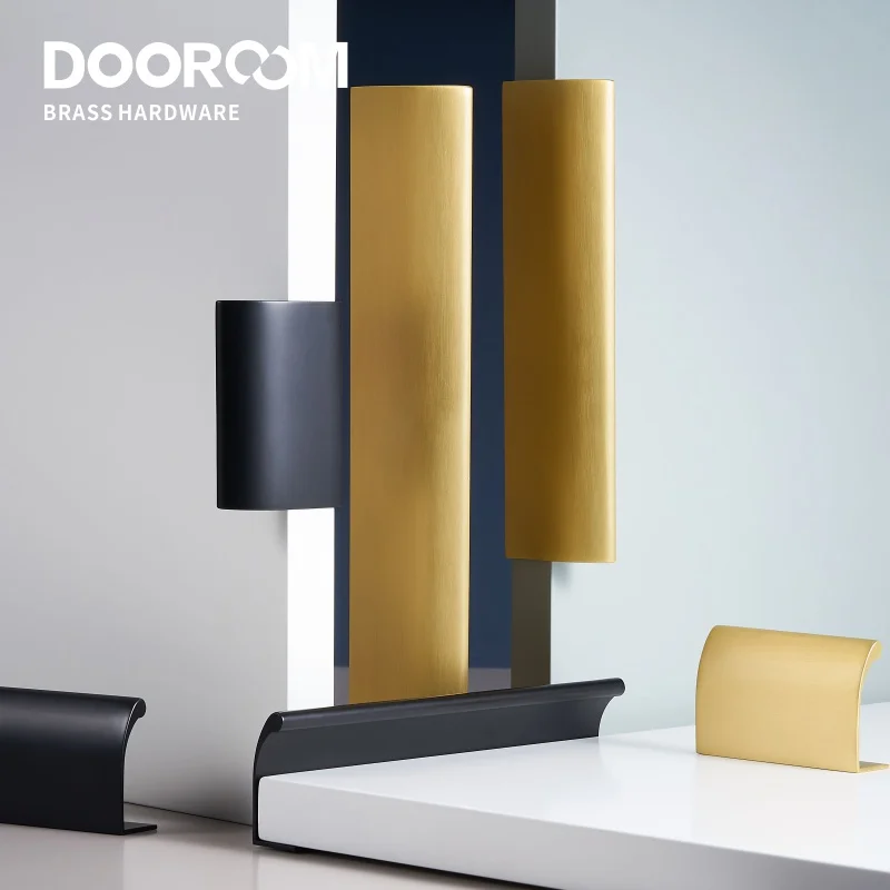 Ручки из латуни Dooroom Hidde длинные скрытые ручки шкаф ящик для шкафа обувная коробка