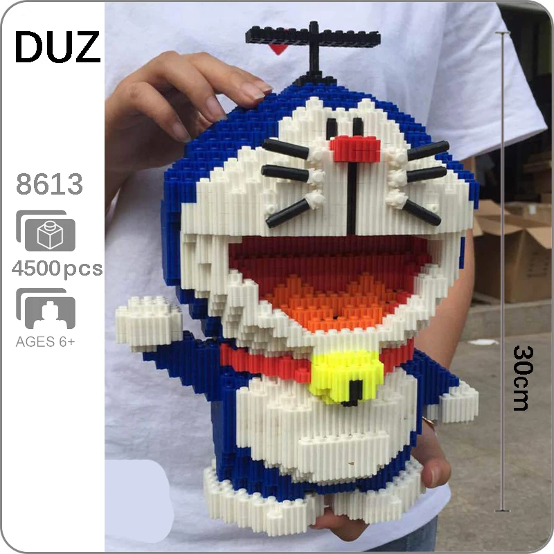 

DUZ Anime Animal Blue Cat Cartoon Doraemoned 3D Building Block Model Set DIY Mini Diamond Bricks Toys for Boys Children Gifts
