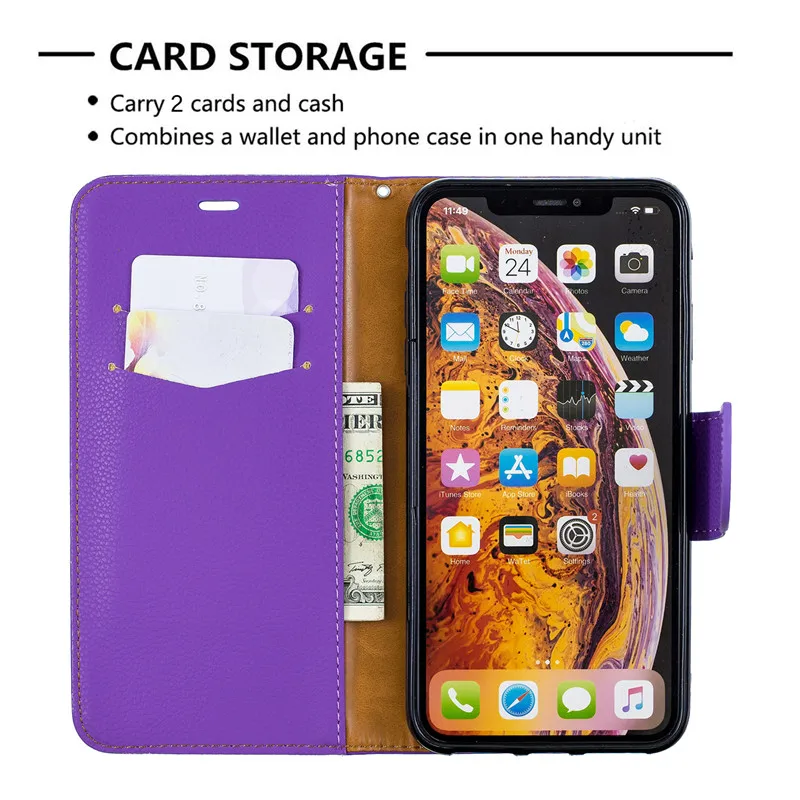 For iPhone XR Case Leather Flip on XS Max Fundas Wallet Magnetic Cover for 8 7 6S 6 Plus X XSMax Phone Cases | Мобильные телефоны и
