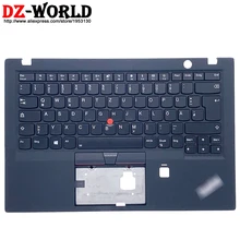 New Original Palmrest Upper Case With DE German Backlit Keyboard for Lenovo Thinkpad X1 Carbon 5th Gen Laptop C Cover 01LX553