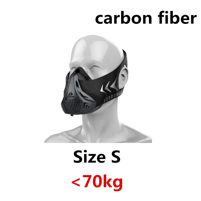 Carbon fiber S FDBRO спортивные маски 2,0 Phantom для тренировок на подъеме, велосипедные маски для бега, кардио, высокая высота, защитный фильтр для дыхания - Цвет: Carbon fiber S