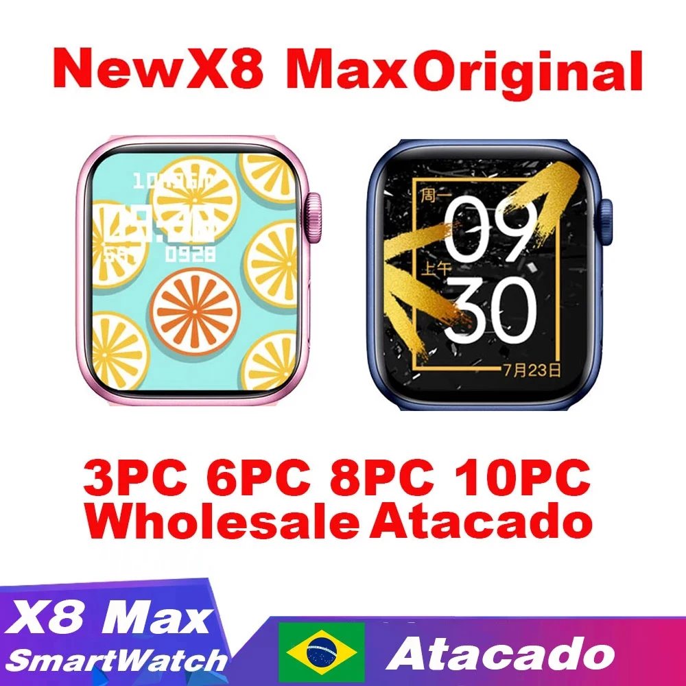 

Новинка, оптовая продажа, умные часы X8 MAX с двумя функциями, бесконечным экраном, пульсометром, спортивные мужские и женские Смарт-часы с кно...