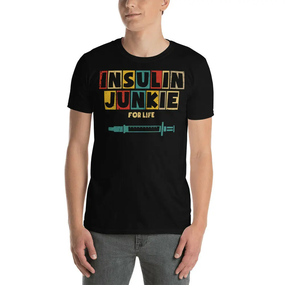 Рубашка для информирования о диабете инсулина Junkie For Life|Мужские футболки| |