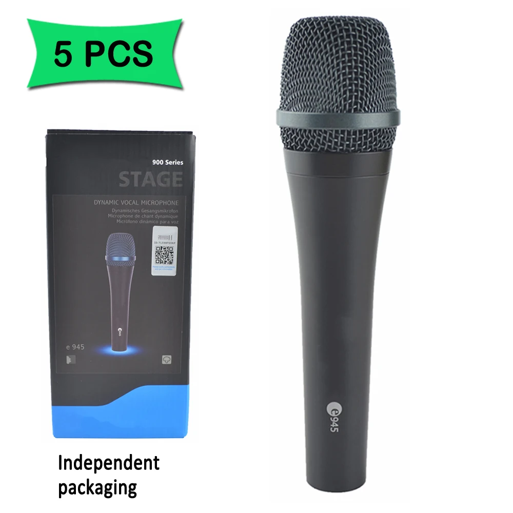 

Free shipping, 5 pcs sale E945 wired dynamic cardioid vocal microphone, sennheisertype e945 vocal microphone,karaoke mic