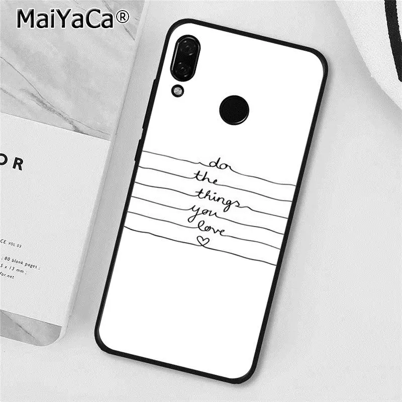 MaiYaCa пословица фраза девиз 8Tod Vibes Только любовь чехол для телефона Xiaomi Redmi8 4X 6A 9 8A