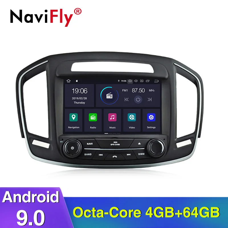 NaviFly Android 9,0 автомобильный DVD gps навигатор плеер для Opel Vauxhall Insignia Автомобильный Радио стерео плеер Поддержка wifi BT