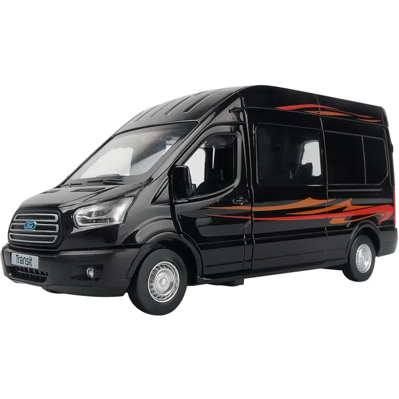 1:35 цинковый сплав автобус листовая рессора на Форд Транзит Van игрушечный