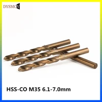 2 pcs twist drill bits 6 1 6 2 6 3 6 4 6 5 6 6 6 7 6 8 6 9 7 0mm hss co m35 steel straight handle stainless steel