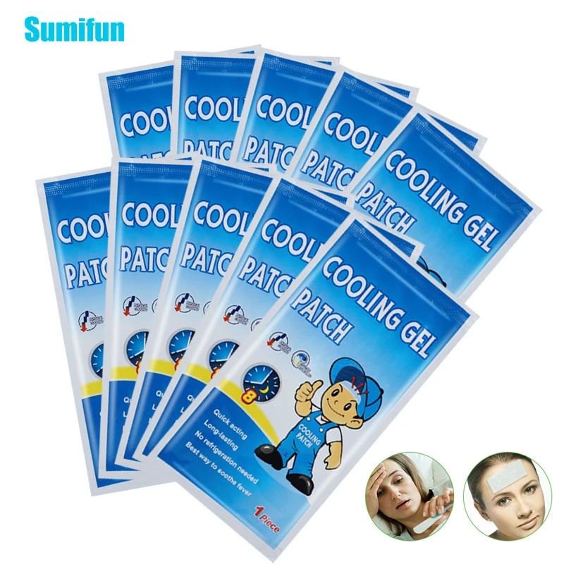20 шт прохладу летом гелевый Охлаждающий пластырь для снятия тепловой удар