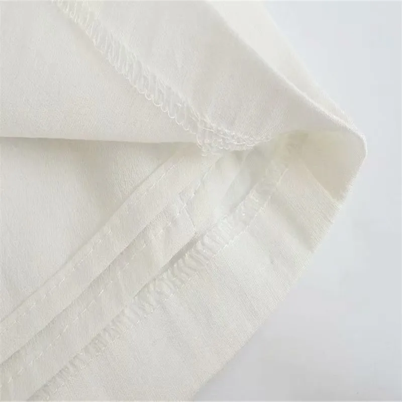 

Vintage Dress 2021 Women White Short Sleeve Cut Out Summer Dress Chic Side Zip False Button Up Woman Fit Mini Party Dresses