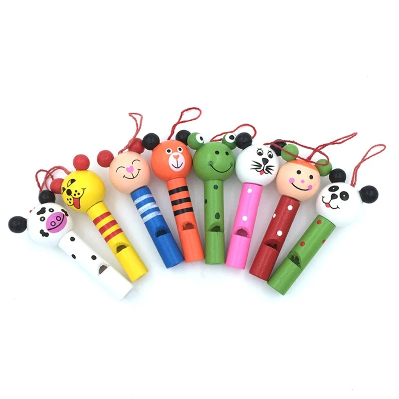 

Creative Whistles Wooden Cartoon Animal Shape Musical Toy for Children Boy Girls