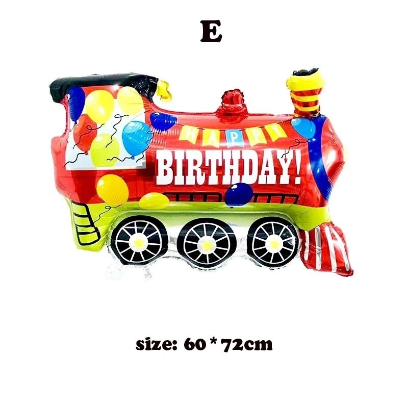 

1pc Cartoon Car Balloons For Birthday Party Decorations Children Gifts Toy Truck Train Foil Globos
