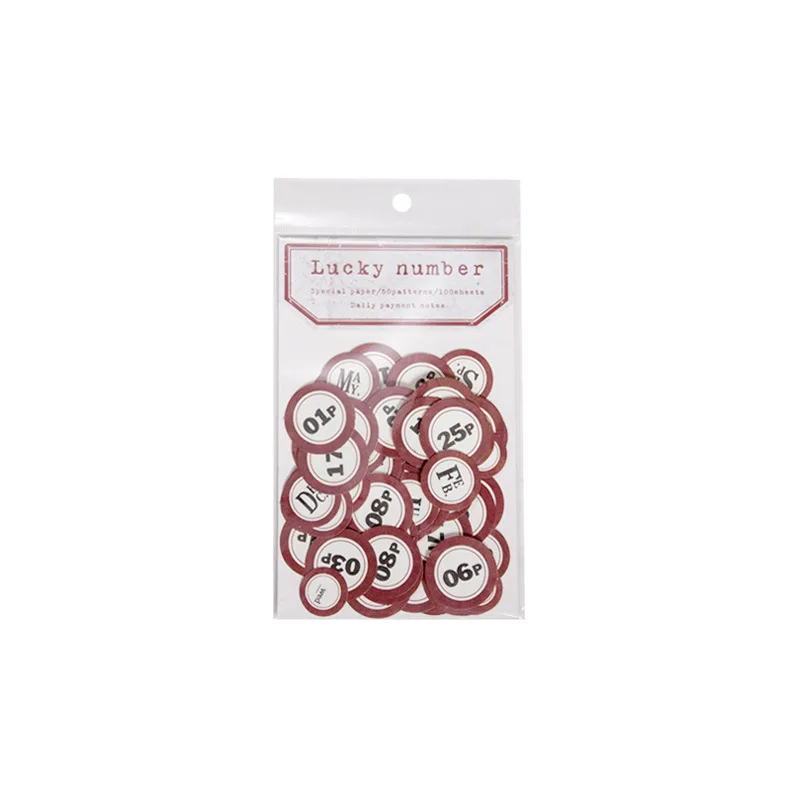 100 шт./цвет наклейки для дневника