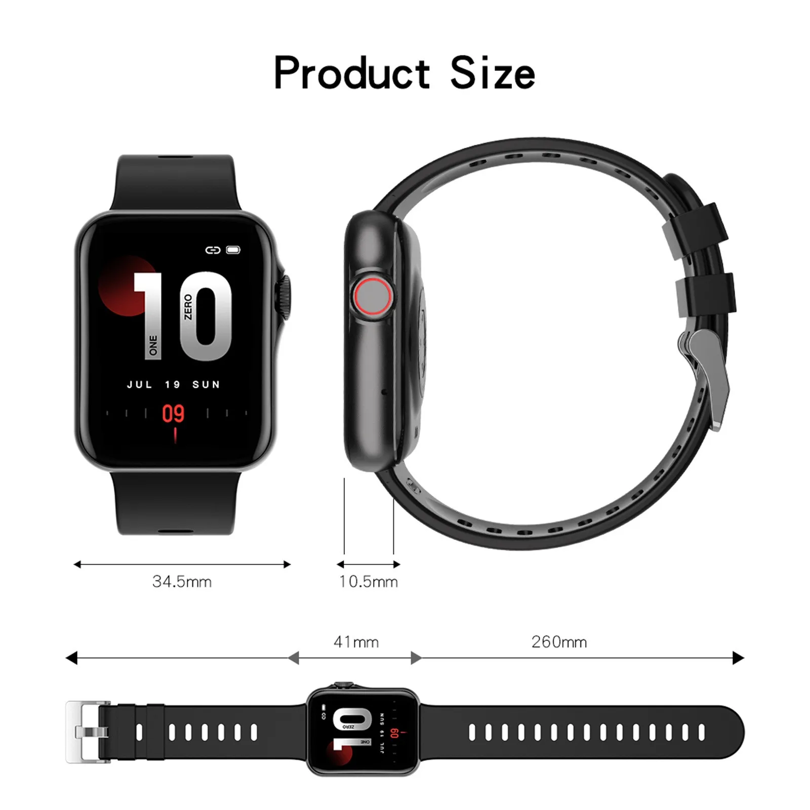 

New smart watch 2 sports smart watch 1.6 inch 2.5D screen Bluetooth call fitness heart rate waterproof heart rate measurement