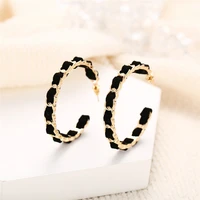 hot black hoop earrings for women 2019 new design circle round earring fashion statement women wedding party jewelry gift